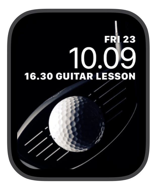 Golf apple 2025 watch face