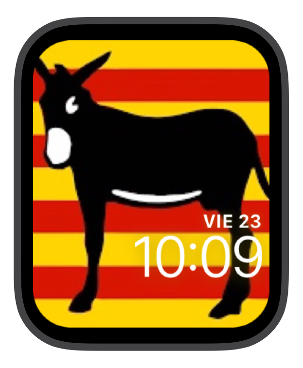 Catalunya flag  with Catalan donkey